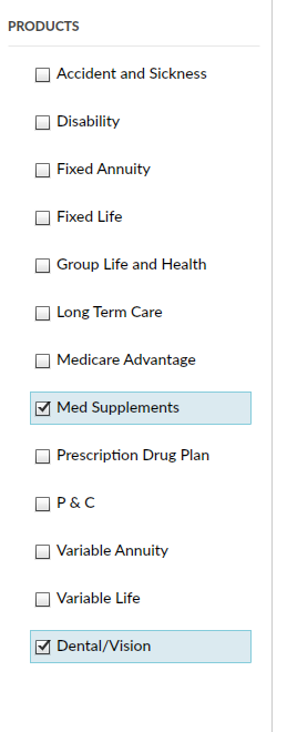 Med Supp Choices